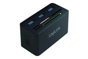 USB hub - LogiLink USB 3.0 hub with all-in-one card reader black USB hub - 3 porttia - Musta - CR0042
