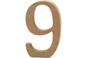 Askartelu- ja taidetarvikkeet - Creativ Company Numero 9 MDF 8cm 1kpl. - 56400