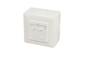 Lisätarvikkeet - LogiLink Cat.6A wall outlet 2 x RJ45 shielded with backbox pure Valkoinen - NP0124