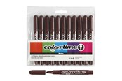 Kirjoitus- ja piirustustarvikkeet - Creativ Company Dark Ruskea Jumbo markers 12pcs. - 37360