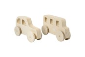 Puulelut - Creativ Company Wooden Cars 2pcs. - 59223