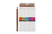 Kirjoitus- ja piirustustarvikkeet - Creativ Company Triangular Jumbo colored pencils - Ruskea 12pcs. - 38180