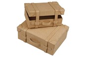 Askartelu- ja taidetarvikkeet - Creativ Company Papier-mâché matkalaukut, käsintehty setti 2 kpl - 263990