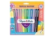 Kirjoitus- ja piirustustarvikkeet - Paper Mate Flair -huopakynät | Keskikokoinen kärki (0.7 mm) | Tropical Vacation Värilajitelma | 12 kpl - 1951029