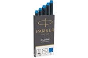 Kirjoitus- ja piirustustarvikkeet - Parker Fountain Pen Ink Refill Cartridges | Long | Washable Blue QUINK Ink | 5 Count - 1950383