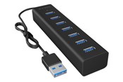 USB hub - ICY BOX Jäinen laatikko IB-HUB1700-U3 USB hub - 7 porttia - USB 3.2 - Musta - IB-HUB1700-U3