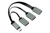 USB hub - LogiLink USB-C™ -keskus 2x USB 2.0 AF + 1x USB 3.0 AF USB hub - 3 porttia - Harmaa - UA0315