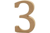 Askartelu- ja taidetarvikkeet - Creativ Company Numero 3 MDF 13cm 1kpl. - 56341