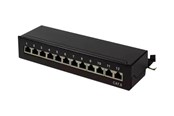 Lisätarvikkeet - LogiLink Cat.6 Patch Panel 12 ports shielded Desktop Musta - NP0017