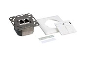 Lisätarvikkeet - LogiLink Cat.6A wall outlet 2 x RJ45 shielded signal Valkoinen - NP0123