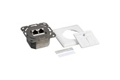 Lisätarvikkeet - LogiLink Cat.6A wall outlet 2 x RJ45 shielded signal Valkoinen - NP0123