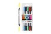 Kirjoitus- ja piirustustarvikkeet - Creativ Company Colortime double ink 6pcs. - 37984