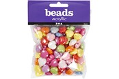 Luovat leikit - Creativ Company Plastic Beads Heart 125ml - 697020