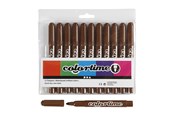 Harrastustarvikkeet - Creativ Company Ruskea Jumbo markers 12pcs. - 37342