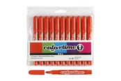 Harrastustarvikkeet - Creativ Company Dark Oranssi Jumbo markers 12pcs. - 37351