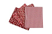 Askartelu- ja taidetarvikkeet - Creativ Company Patchwork Fabric Punainen 45x55cm 4pcs. - 441833