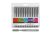 Harrastustarvikkeet - Creativ Company Harmaa Jumbo pens 12pcs. - 37361