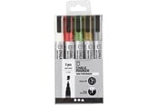 Kirjoitus- ja piirustustarvikkeet - Creativ Company Liidutaulumerkit metalliväreissä 5 kpl - 37387