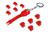 Lisätarvikkeet - LogiLink RJ45-portin lukituslaite (1 avain, 10 lukkoa) - MP0042