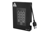 Kovalevyt - ulkoiset - Apricorn Aegis Padlock Linnoitus - Ulkoiset kovalevyt - 1TB - musta - A25-3PL256-1000F