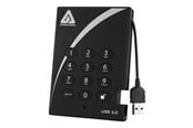 Kovalevyt - ulkoiset - Apricorn Aegis Padlock 3.0 - Ulkoiset kovalevyt - 2TB - musta - A25-3PL256-2000