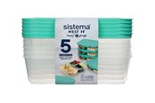 Keittiötarvikkeet - Sistema Aterioiden valmistelu 5Pack1.9L - 59175