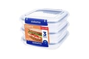 Keittiötarvikkeet - Sistema Neliö Klip It Plus 3Pack 520ml - 881643