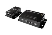 Toistimet & Lähettimet - LogiLink USB 2.0 Cat.5 extender 50 m incl. 4-port USB Hub mountable Musta - UA0252