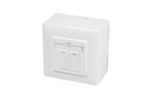 Lisätarvikkeet - LogiLink Cat.6A wall outlet 2 x RJ45 shielded with backbox signal Valkoinen - NP0126