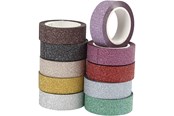 Askartelu- ja taidetarvikkeet - Creativ Company Glitter-nauha väri.10kpl. - 25224