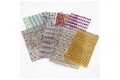 Askartelu- ja taidetarvikkeet - Creativ Company Stick Rhinestones Color 10 Sheets - 28303