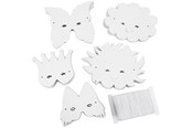 Askartelu- ja taidetarvikkeet - Creativ Company Fantasy masks Valkoinen 100pcs. - 59261