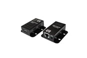 Toistimet & Lähettimet - LogiLink USB 2.0 Cat.5 extender 50 m 1-port mountable POE black - UA0267