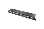 Lisätarvikkeet - LogiLink Cat.6A Patch Panel 24 ports shielded 19 inch rack mount Musta - NP0061