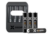 Akut ja Paristot - APO International OXOPO XS series USB battery charger - with battery - 4 x AAA - Li-Ion - OXO-XS-AAA-Set