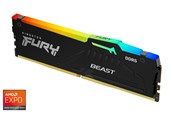 RAM - Kingston FURY Beast RGB DDR5-5600 - 16GB - CL36 - Single Channel (1 pcs) - AMD EXPO & Intel XMP - Musta RGB - KF556C36BBEA-16