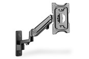 Seinäkiinnitys, AV-kiinnikkeet & AV-kalusteet - DIGITUS - mounting kit - for LCD display/ curved LCD-näyttö - gas spring swivel arm - matte Musta - Max 23 kg - recommended for 17"-43" - DA-90428