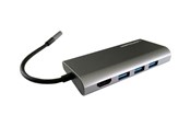 Telakointiasemat - LC Power LC-HUB-C-MULTI-5 - telakointiasema - USB-C - HDMI - GigE - LC-HUB-C-MULTI-5