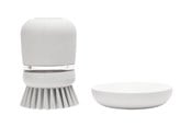 Siivous - brabantia - soap dispensing dish brush - polyester - light Harmaa - 30 26 40