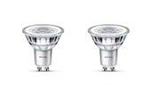 Lamput - Philips LED-lamppu LED-klassikko 4,6 W/827 (50 W) kahden pakkaus GU10 - 929001215292