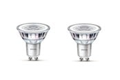 Lamput - Philips LED-lamppu LED-klassikko 3,5 W/827 (35 W) kahden pakkauksessa. GU10 - 929001218092