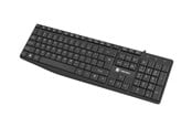 Näppäimistöt - Natec Nautilus - Näppäimistö - QWERTY - US - Musta - Näppäimistö - Englanti (US) - Musta - NKL-1950