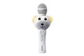 Kannettavat & Bilekaiuttimet - Lenco BMC-060WH - Karaoke microphone with Bluetooth® SD slot lights Aux out- White - BMC-060WH