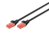 Verkkokaapelit - DIGITUS CAT 6 U-UTP - 5m - Musta - 5m - DK-1617-050/BL