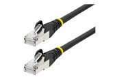 Verkkokaapelit - StarTech.com 50cm CAT6a Ethernet Cable - 50 cm - black - Musta - 0.5m - NLBK-50C-CAT6A-PATCH