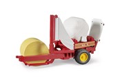 Leluautot - Bruder Bale wrapper with ockery and Musta round bales - BR2122