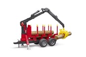Leluautot - Bruder Forestry trailer with loading crane 4 trunks and grab - BR2252