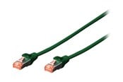 Verkkokaapelit - DIGITUS Professional patch cable - 25 cm - green - Vihreä - 0.25m - DK-1644-0025-G-10