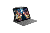 Näppäimistöt - Logitech Slim Folio - Näppäimistö and folio case - ND - oxford Harmaa - Näppäimistö & Foliosetti - Pohjoismainen - Harmaa - 920-011428