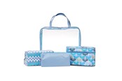 Muut henkilökohtaiset hygieniatuotteet - Studio 4-part cosmetic bag set in blue and transpa - 10766-13